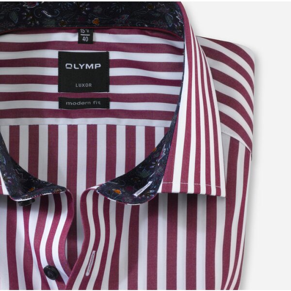 12436486-706x700-1 Ανδρικό Πουκάμισο OLYMP Luxor modern fit / granat / Global Kent - Image 2