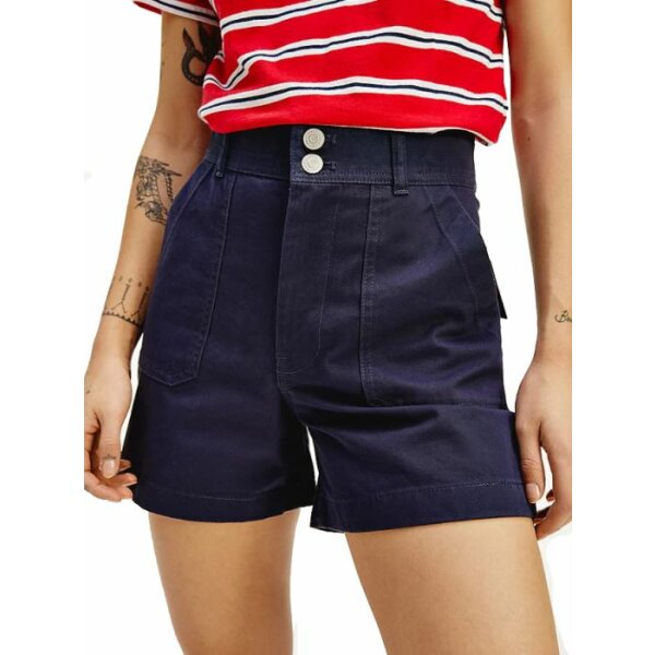 1962-3887-BLUE-1 Tommy Hilfiger Harper High Rise σορτς DW0DW09753 - Image 1