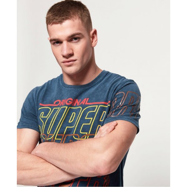 20190130094413_6829f402 Ανδρική Κοντομάνικη Μπλούζα SUPERDRY SKATE Μπλέ - Image 6