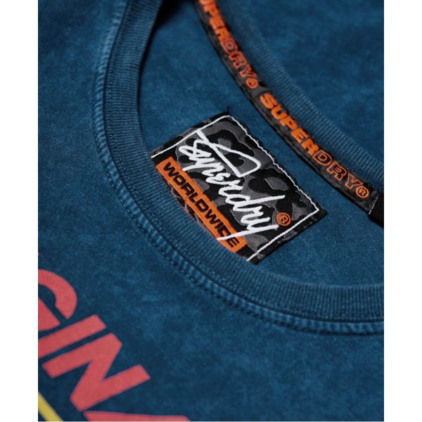 20190130094415_ab51e426 Ανδρική Κοντομάνικη Μπλούζα SUPERDRY SKATE Μπλέ - Image 2