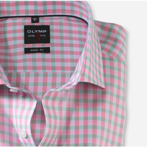 20827481-706x700-1 Ανδρικό Πουκάμισο OLYMP Level Five body fit ΡΟΖ - Image 2