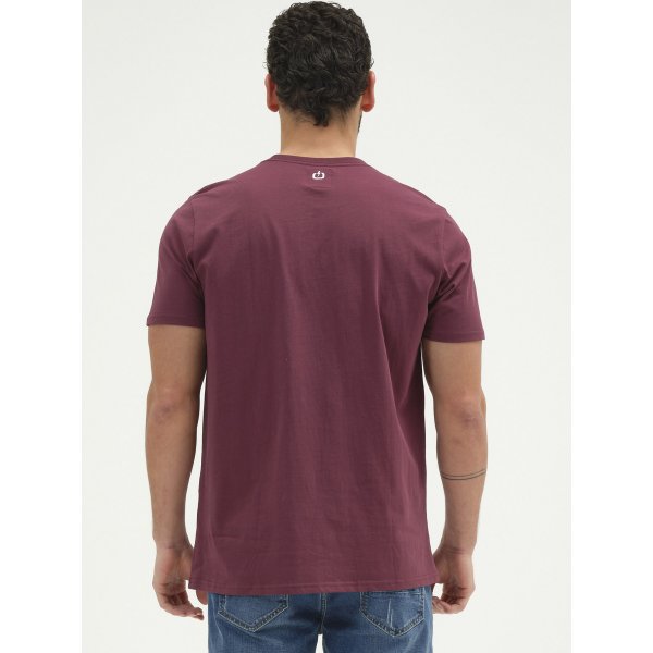 211.EM33.02_DUSTY WINE_3 Ανδρική Μπλούζα Κοντομάνικη Emerson Μπορντώ - Image 3