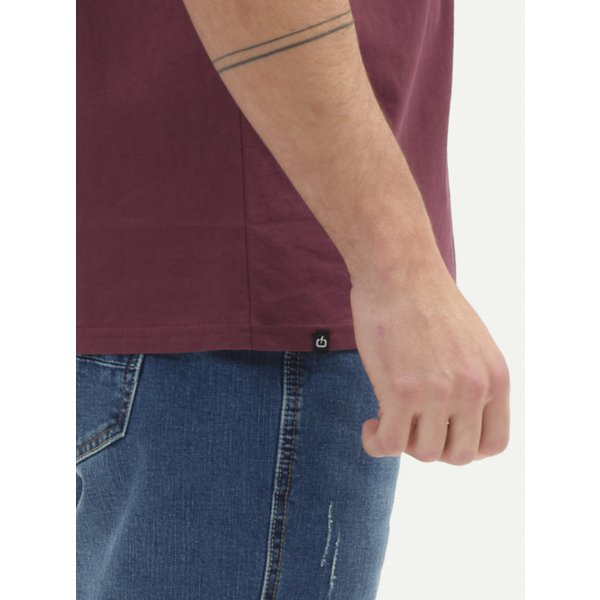 211.EM33.02_DUSTY WINE_6 Ανδρική Μπλούζα Κοντομάνικη Emerson Μπορντώ - Image 6