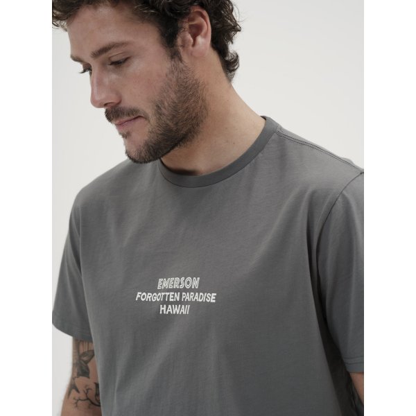 Ανδρική Μπλούζα Κοντομάνικη Emerson Γκρί Ανοιχτό - Image 5