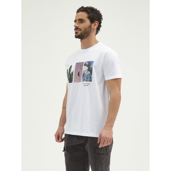 Ανδρική Μπλούζα Κοντομάνικη Emerson Λευκό - Image 2