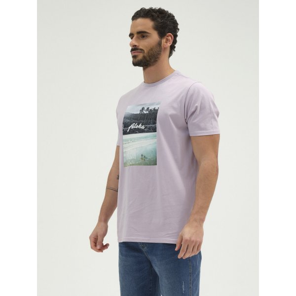 Ανδρική Μπλούζα Κοντομάνικη Emerson Μώβ - Image 2