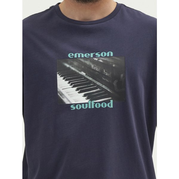 211.EM33.74_NAVY BLUE_5 Ανδρική Μπλούζα Κοντομάνικη Emerson Μπλέ - Image 5