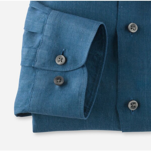 35727418-706x700-4 Ανδρικό Πουκάμισο OLYMP Leve Five smart business body fit Μπλε - Image 4