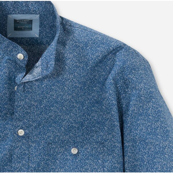 41107415-706x700-1 Ανδρικό Πουκάμισο OLYMP Casual modern fit mao/ blau / Stehbund - Image 2