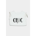 New College Μπλούζα crop "CHIC" με αλυσίδες