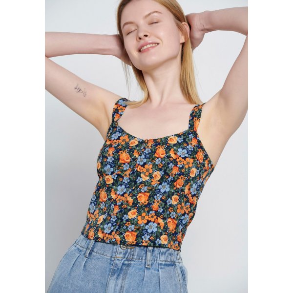 Γυναικείο Λουλουδάτο τοπάκι Μπλε - Image 3