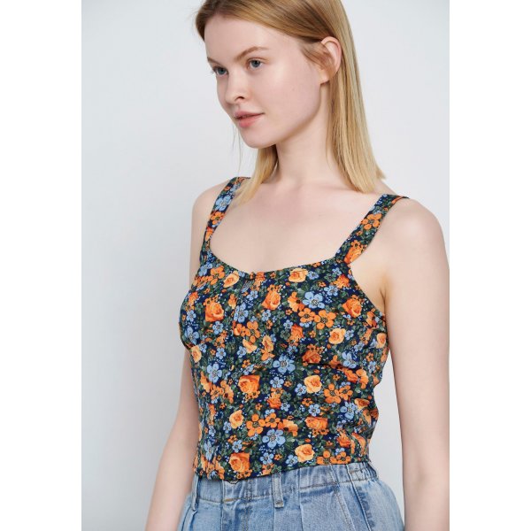 Γυναικείο Λουλουδάτο τοπάκι Μπλε - Image 4