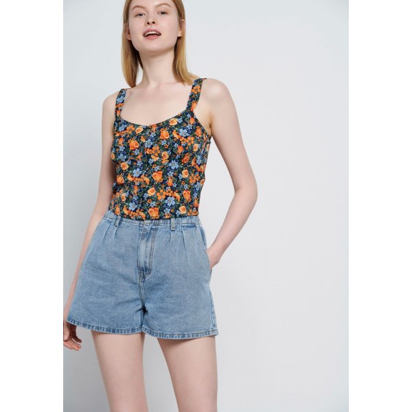 FBL003-115-17_MULTI_3 Γυναικείο Λουλουδάτο τοπάκι Μπλε - Image 1