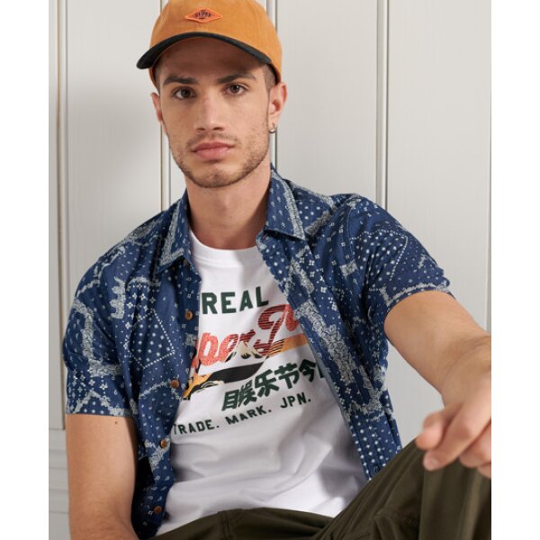 Ανδρική Μπλούζα Superdry VL Itago Tee Λευκό - Image 3