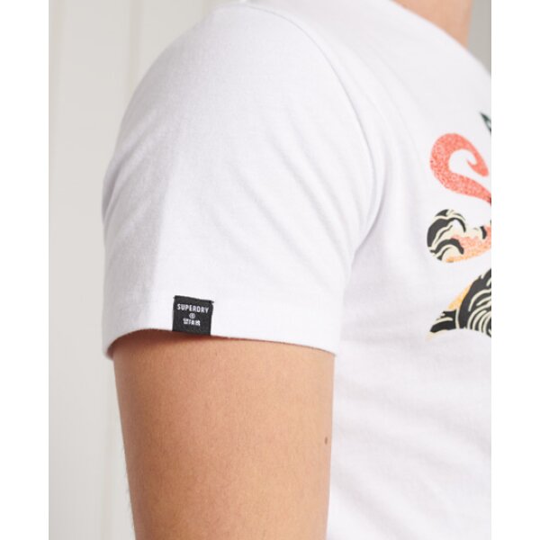 Ανδρική Μπλούζα Superdry VL Itago Tee Λευκό - Image 5