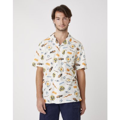 Ανδρικό Πουκάμισο Κοντομάνικο Wrangler SS Resort Shirt Papyrus Λευκό