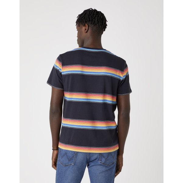 W7AJDPXAE_3 Ανδρική Μπλούζα Wrangler Rainbow Tee Μπλέ - Image 4