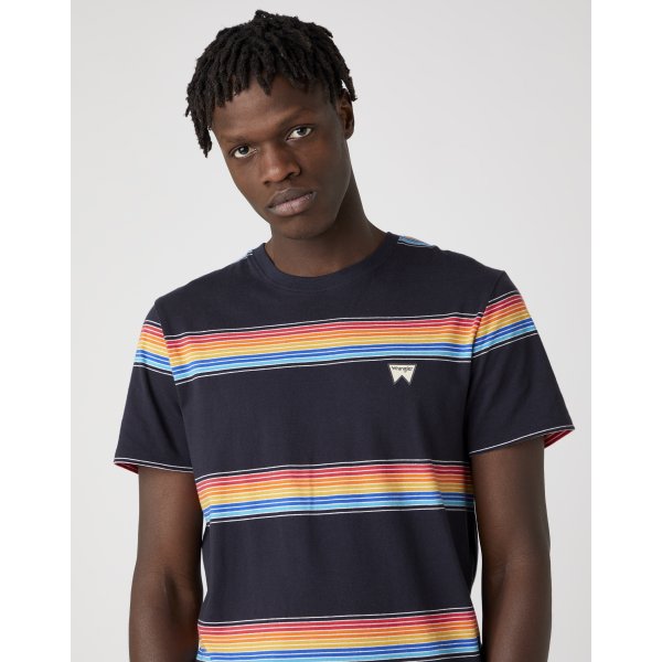 W7AJDPXAE_4_mosaic Ανδρική Μπλούζα Wrangler Rainbow Tee Μπλέ - Image 5