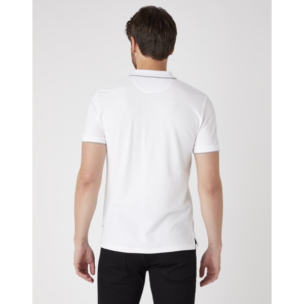 W7D5K4989_3 Ανδρικό Polo Wrangler Λευκό - Image 4