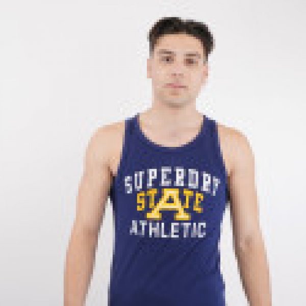 superdry-track-and-field-graphic-vest (2) Αμάνικη Μπλούζα  Superdry Track And Field Graphic Vest Μπλέ - Image 2
