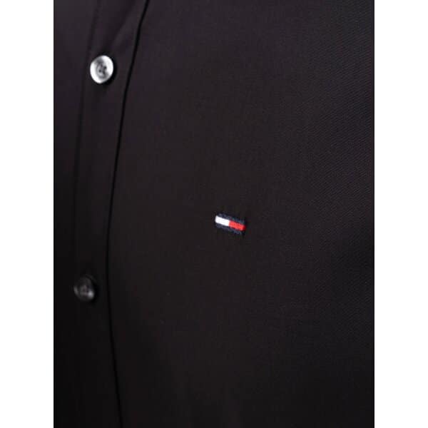 tommy-jeans-poukamiso-dm0dm04405-mauro-slim-fit Ανδρικό Πουκάμισο Tommy Jeans DM0DM04405 Μαυρο - Image 4