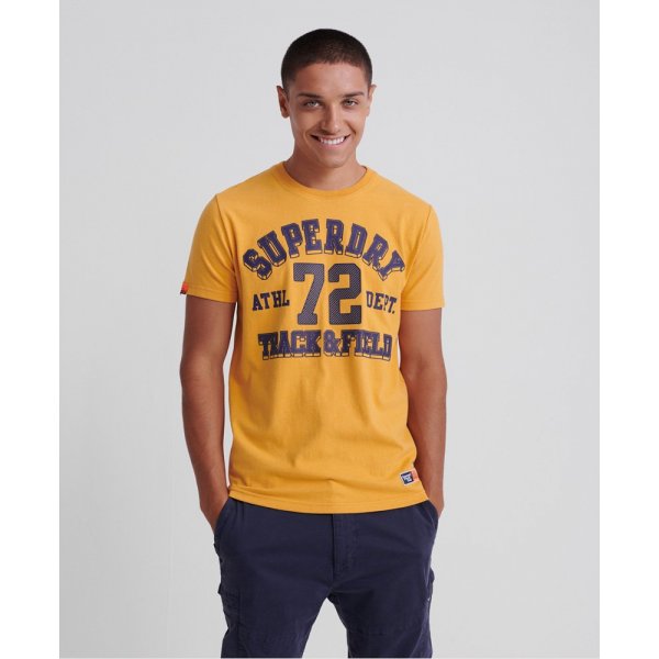 Ανδρική Κοντομάνικη Μπλούζα SUPERDRY Track & Field Κίτρινο - Image 5