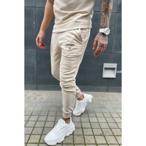 Ανδρική Φόρμα μπεζ με μαύρο κέντημα - Image 3