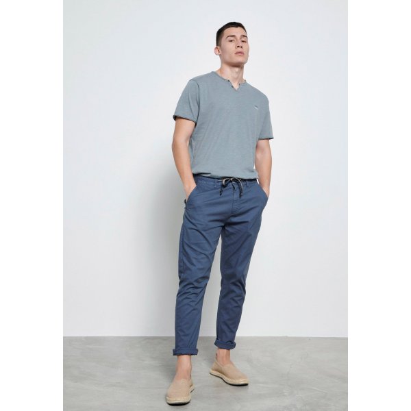 FBM00102002_DENIM_1 Ανδρικό Παντελόνι Chino Funky Buddha Μπλέ - Image 1