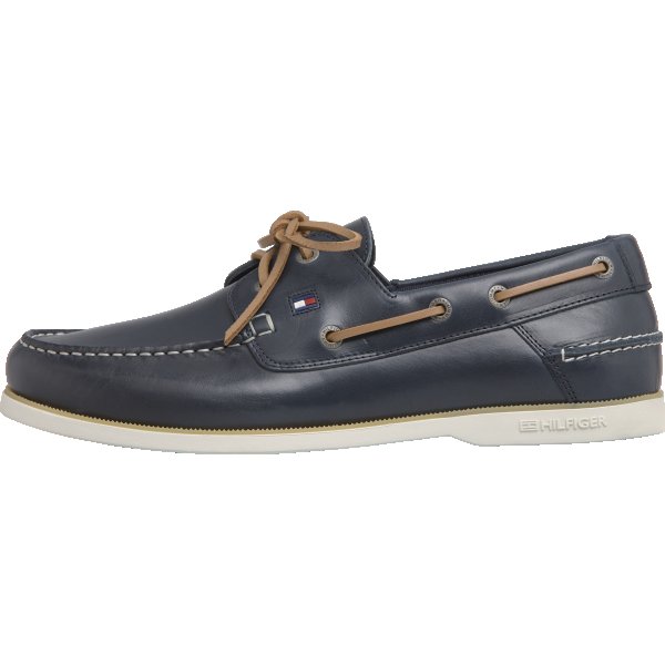 FM0FM02735DW5_F Ανδρικό Παπούτσι Tommy Hilfiger Classic Leather boat SHOES Μπλέ - Image 4