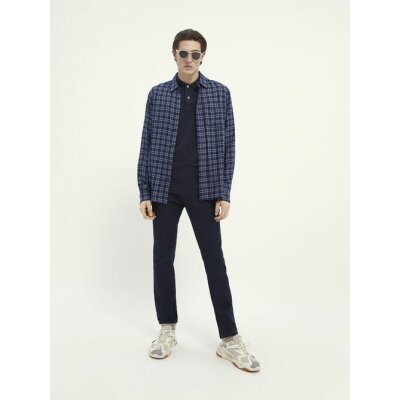 Ανδρικό Παντελόνι Scotch & Soda Mott classic garment-dyed twill chino Μπλέ