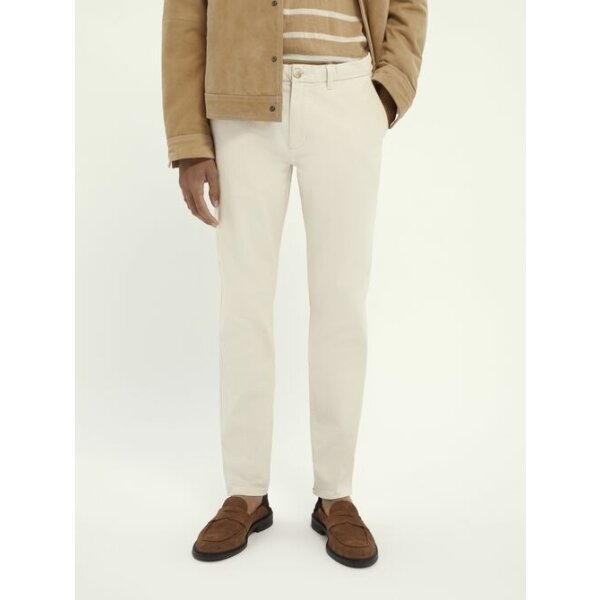 Ανδρικό Παντελόνι Scotch & Soda Mott super-slim fit twill chino Εκρού - Image 5