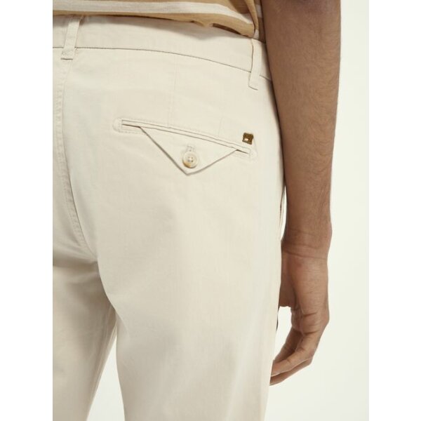 Ανδρικό Παντελόνι Scotch & Soda Mott super-slim fit twill chino Εκρού - Image 6