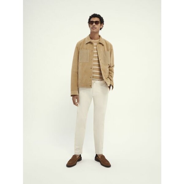 Ανδρικό Παντελόνι Scotch & Soda Mott super-slim fit twill chino Εκρού - Image 1