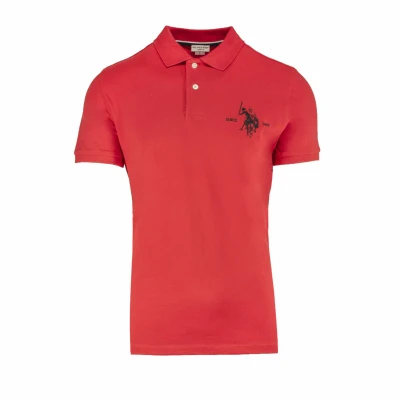Ανδρικό πόλο U.S.POLO ASSN – COLLAR POLO Κόκκινο