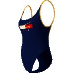 TOMMY HILFIGER ΓΥΝΑΙΚΕΙΟ ΜΑΓΙΟ OΛΟΣΩΜΟ CHEEKY ONE PIECE ΣΕ ΜΠΛΕ ΑΠΟΧΡΩΣΗ UW0UW02945-DW5 - Image 4