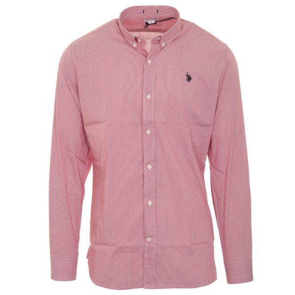 a9512 Ανδρικό Πουκάμισο US POLO ASSN M DOM NEW-Ροζ - Image 1
