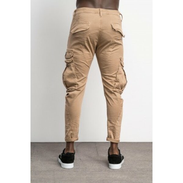 trousers-cassano-camel (5) Ανδρικό Παντελόνι Cargo CASANO Εκρού - Image 5