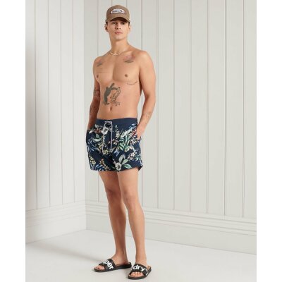 Ανδρικό Μαγιό Superdry ORIGINAL & VINTAGE Surf Retro Boardshorts Μπλέ
