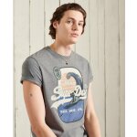 Ανδρική Μπλούζα Super dry Vintage Logo Itago Standard Weight Γκρί - Image 2