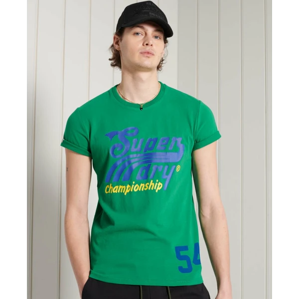 upload9223368955665792911 Ανδρική Μπλούζα Superdry Collegiate Graphic Lw Πράσινο - Image 1