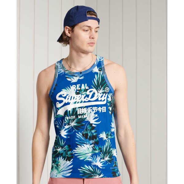 upload9223368955665793110 Ανδρική Μπλούζα Superdry Vl Aop Vest Μπλέ - Image 1