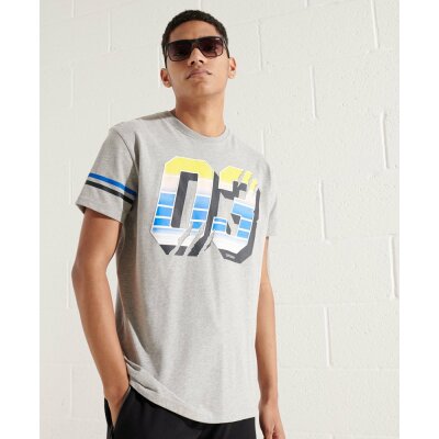 Ανδρική Μπλούζα SUPERDRY Sport Grit Numbers Γκρί