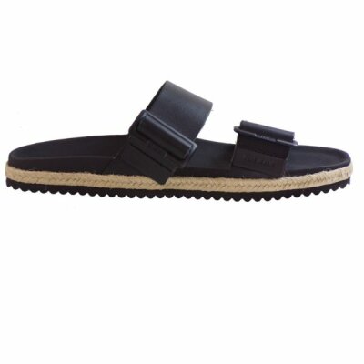 Ανδρική Παντόφλα pepe jeans bio buckles jute suede Μαύρο