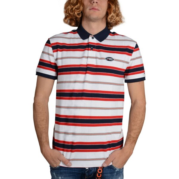 201-01337 (1)-1200x1200 Ανδρική  Polo Tommy Jeans Λευκή - Image 1