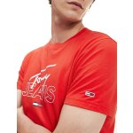 Ανδρική Μπλούζα Tommy Jeans Script Logo Κόκκινη - Image 2