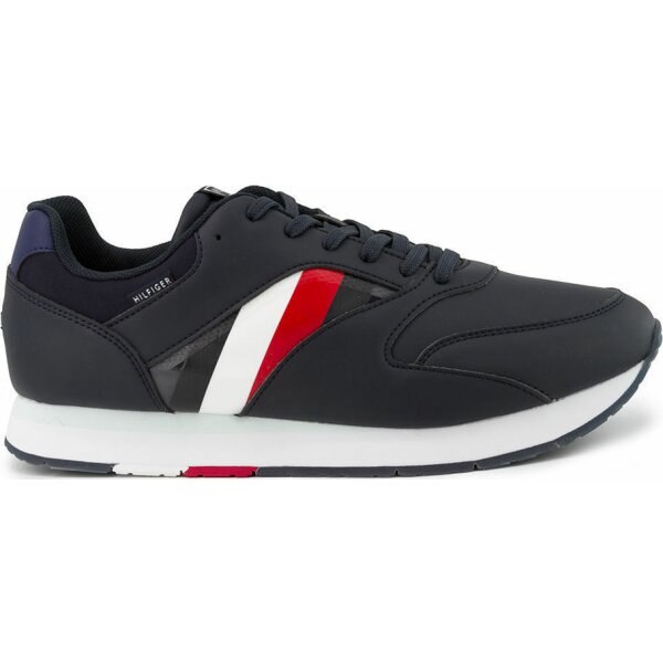 20200221115919_tommy_hilfiger_corporate_mix_runner_fm0fm02680_dw5 Ανδρικό Παπούτσι Tommy Hilfiger Corporate Mix Runner Μπλέ - Image 1