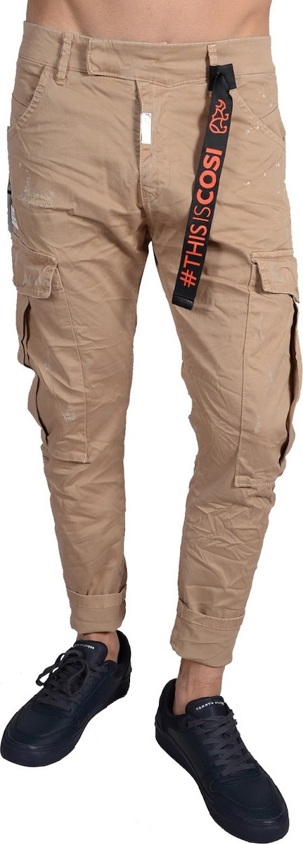 20250910031713_cosi_jeans_55_cavour_1_panteloni_cargo_elastiko_se_slim_efarmogi_mpez_55_cavour_1 Ανδρικό παντελόνι Cosi cargo Μπεζ - Image 1