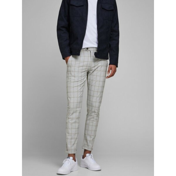 JACKJONES_SpringSummer2020_3287822_12169496_5-1000x1000h Ανδρικό Παντελόνι Chino Καρό JACK & JONES Γκρί - Image 1