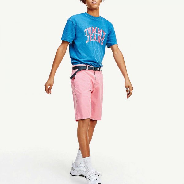 dm0dm07859_czy_alternate1 Ανδρική Μπλούζα Tommy Jeans Novel Varsity Logo Tee Μπλέ - Image 1