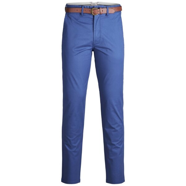 jj__12150184__front Ανδρικό Παντελόνι  Chino JACK & JONES Γαλάζιο - Image 1
